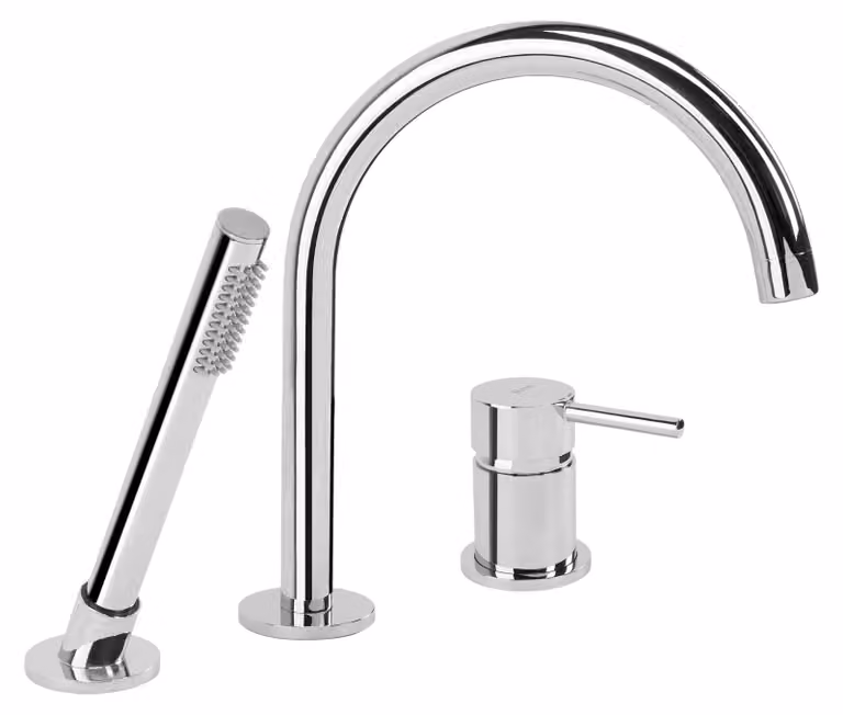 Rubinetto Per Vasca A 3 Fori REA Lungo Chrome