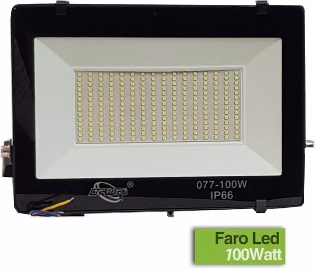 FARO PER ESTERNO A LED 100W ALTA LUMINOSITA' CON 224 LED LUCE BIANCA SMD IP66