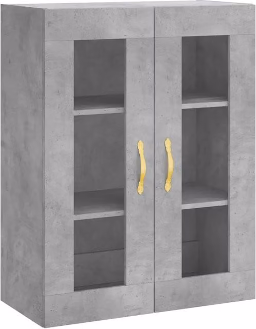 Elegante pensile di design con ampia capacità contenitiva 69 x 34 x 90 cm realizzato in legno composito grigio cemento 02_0048613