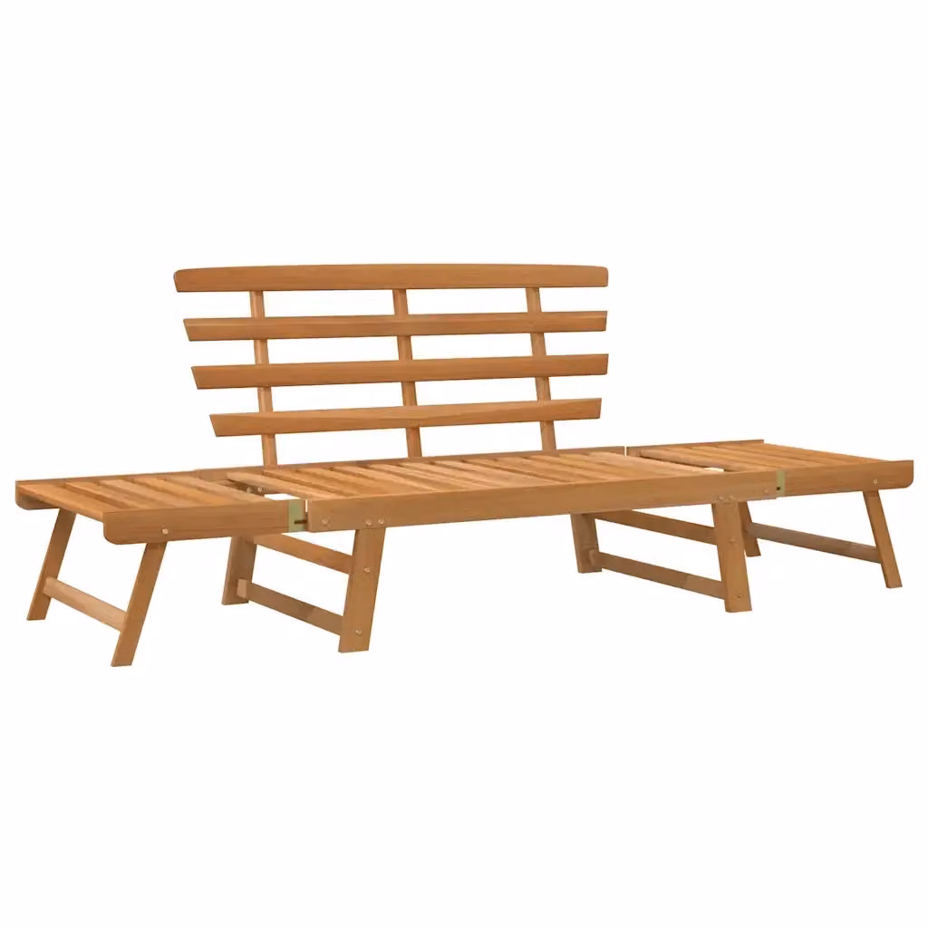 Panca 2-in-1 Design Mania in Legno Massello di Acacia Marrone per Esterno e Corridoio, L: 190 cm – 2