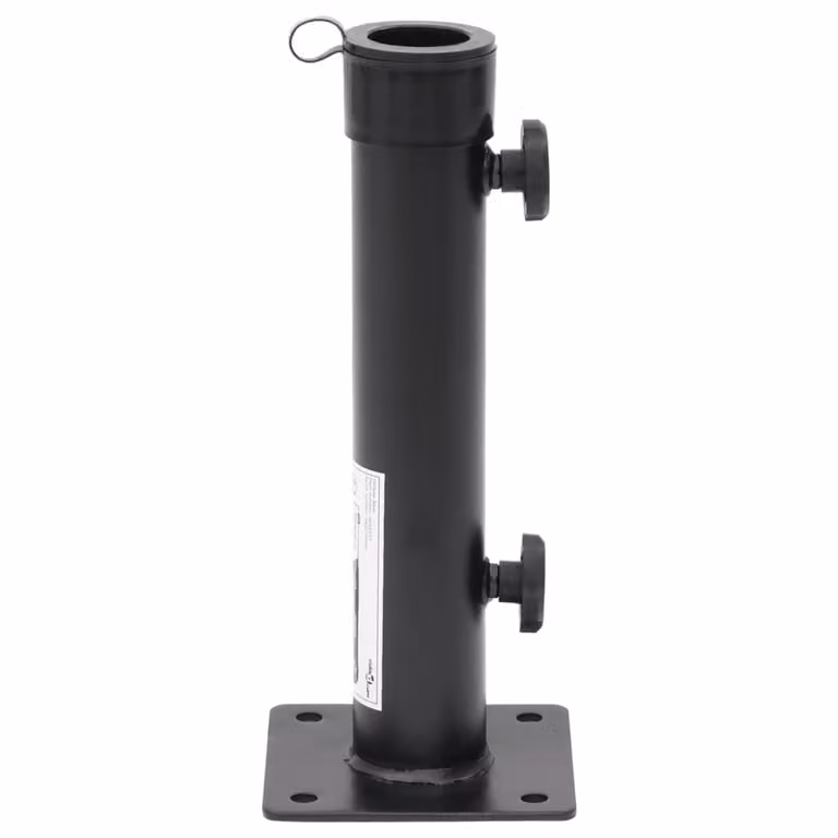 Supporto per ombrellone per palo Ø38/48 mm in acciaio nero opaco