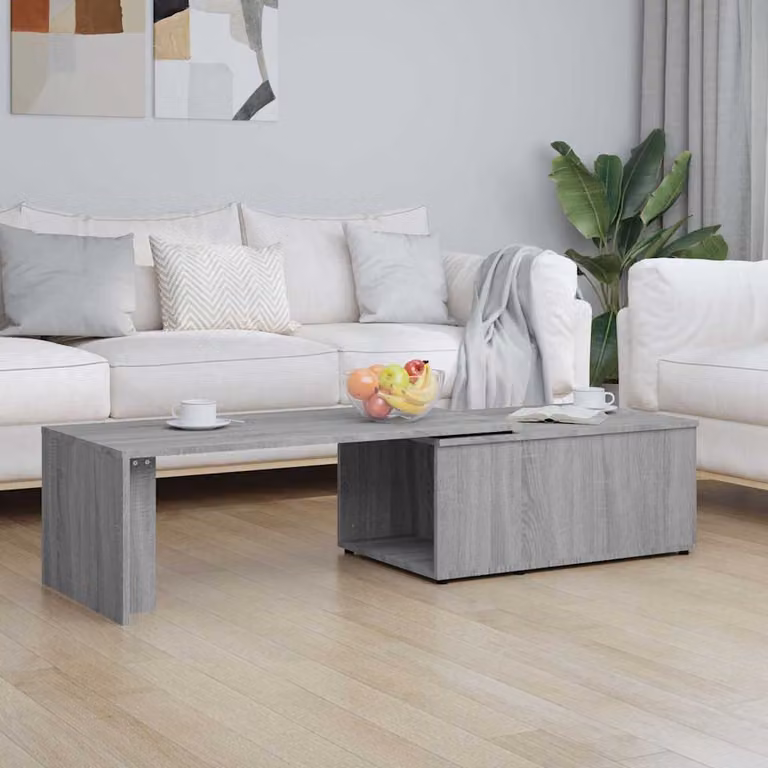 vidaXL Tavolino da Salotto Moderno in Legno Grigio L: 150 cm, P: 50 cm, H: 35 cm