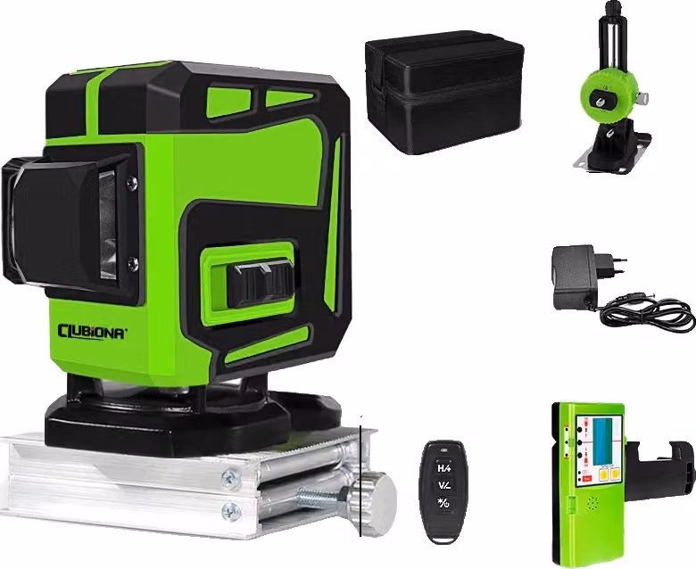 Livella laser a raggio verde, telecomando, alta visibilità, IE12C DC11G
