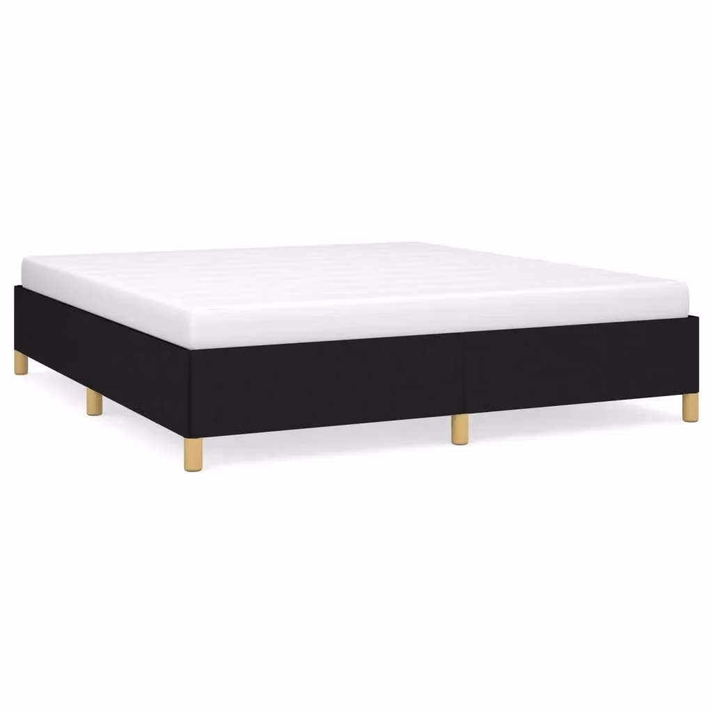 Struttura Letto Giroletto Design Mania in Tessuto Nero L: 180 cm, P: 200 cm, H: 103 cm – 2