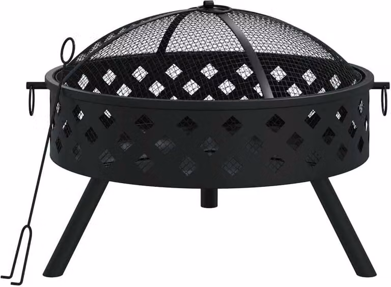 Braciere con Attizzatoio 58 cm XXL in Acciaio