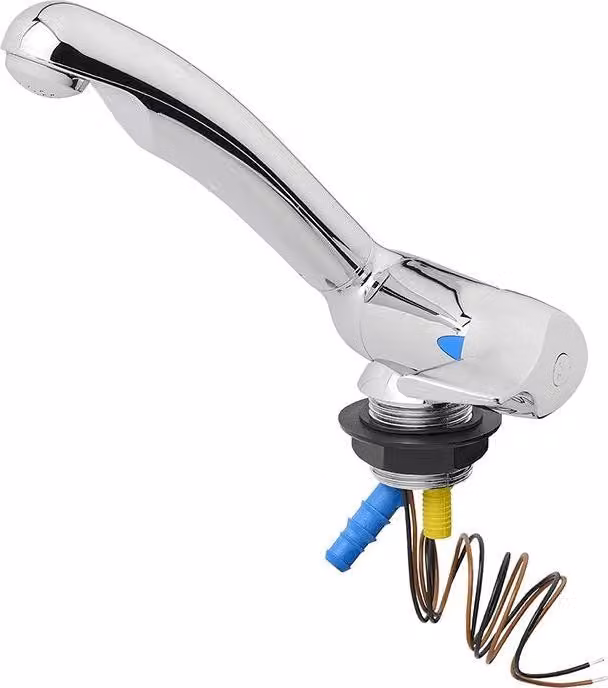 Rubinetto per acqua fredda, stile Vetroceramica, 12 V, 33 mm, cromato
