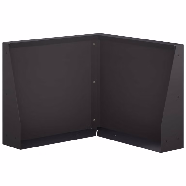 Letti rialzati vidaXL in acciaio nero per giardino e prato L/P/H: 50 x 50 x 40 cm
