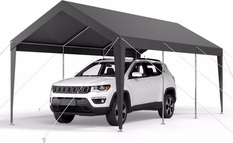 Copertura auto portatile - Dimensioni: 3,05 x 6,09 x 2,87 metri - Protezione contro agenti atmosferici