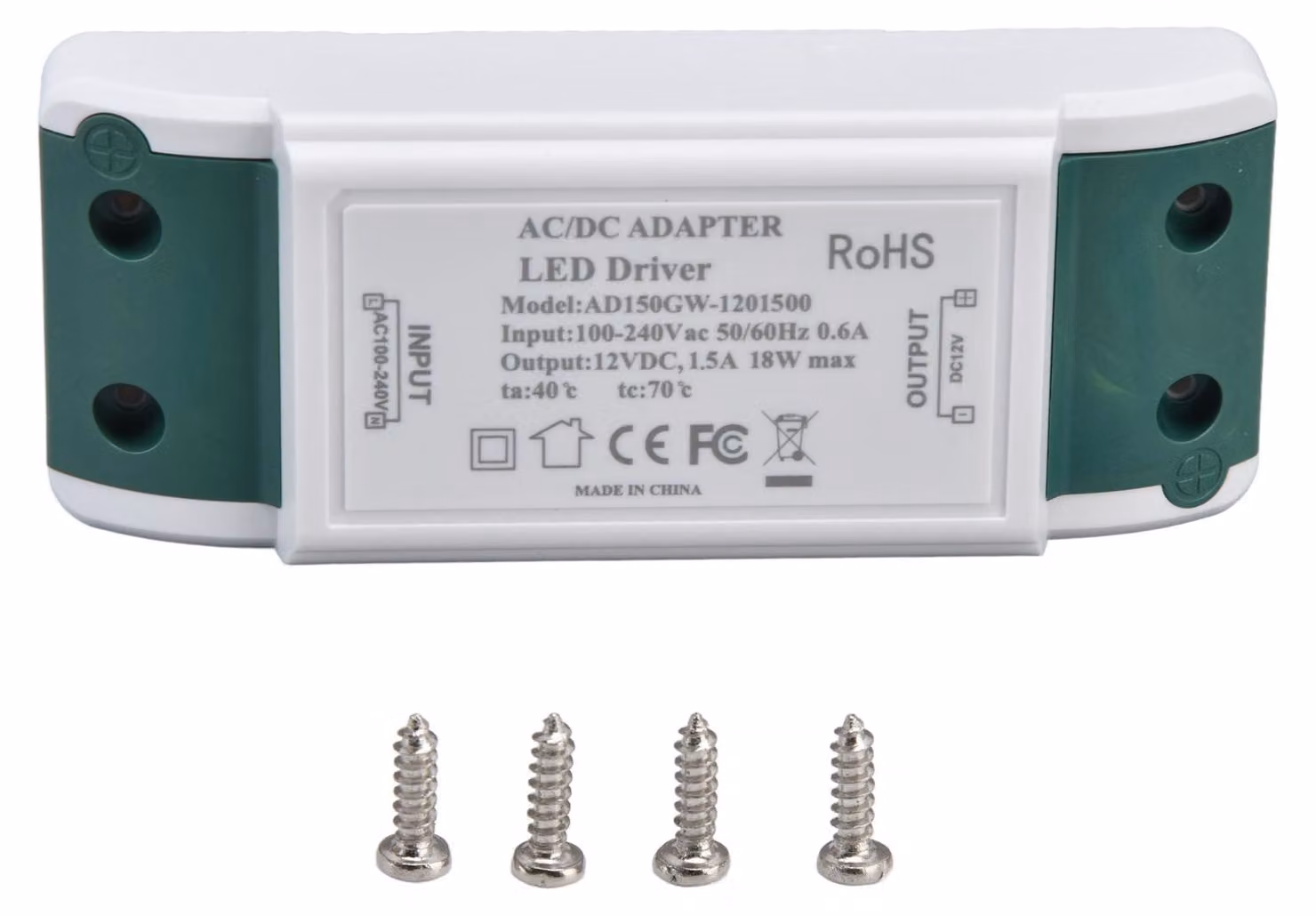 Trasformatore di alimentazione a corrente costante con driver LED per strisce luminose flessibili AC100-240V