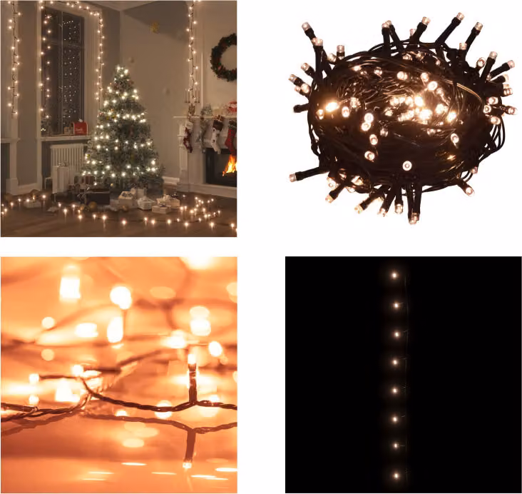 Luci di fata con 400 LED 40 m 8 effetti di luce bianco caldo - Luci di fata - Luci di fata - Luce LED - Luci LED