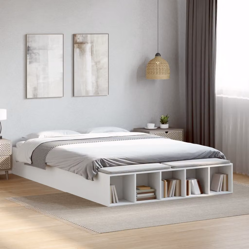 vidaXL Giroletto Bianco in Legno Multistrato L/P/H: 200 x 150 x 30 cm – 1