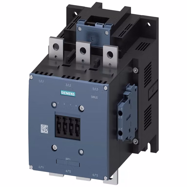 Contattore ferroviario Siemens AC-3e: 250 kW/400 V, CC 72 V x (0,7...1,25), 2 N + 2 C, 3 poli S12 3RT10766XJ460LA2