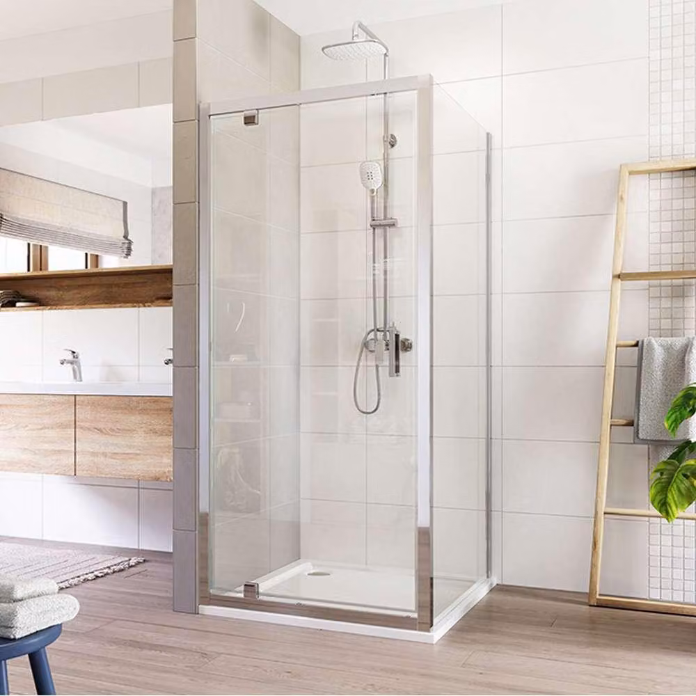 Cabina doccia Mereo, Lima, quadrata, girevole, 90x90 cm, cromo ALU, vetro Clear - CK86923K