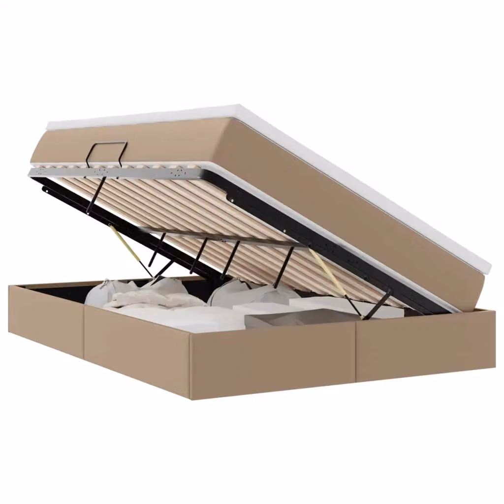 Letto con contenitore e materasso ibrido vidaXL beige L/P/H: 140 x 200 x 28 cm – 2