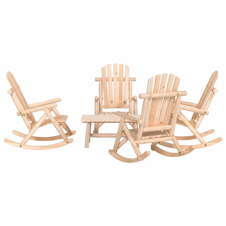 Maison Exclusive - Set da esterno per relax, composto da 5 pezzi, in legno massello di abete