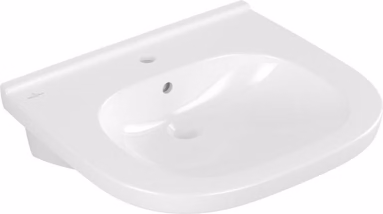 Villeroy & Boch ViCare lavabo, 1 trou pour robinet, avec trop-plein, non rectifié, 610x550mm, 411960T2, 411960T2