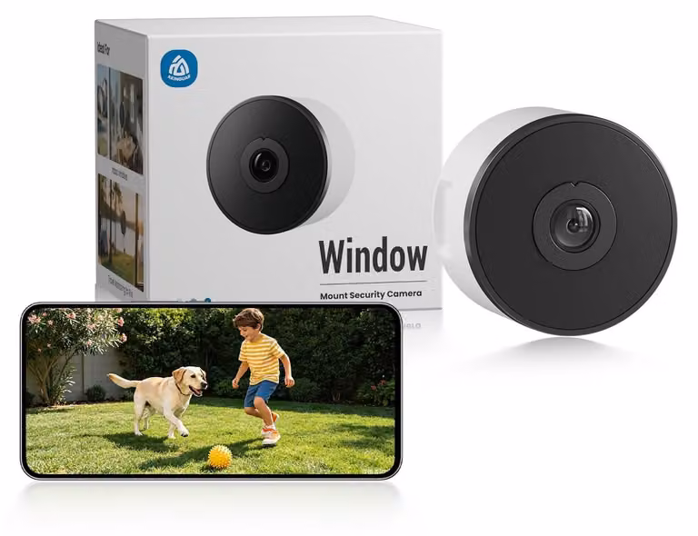 Telecamera di sorveglianza per finestra - Wireless - 3MP 2K - Antiriflesso - Archiviazione locale senza abbonamento