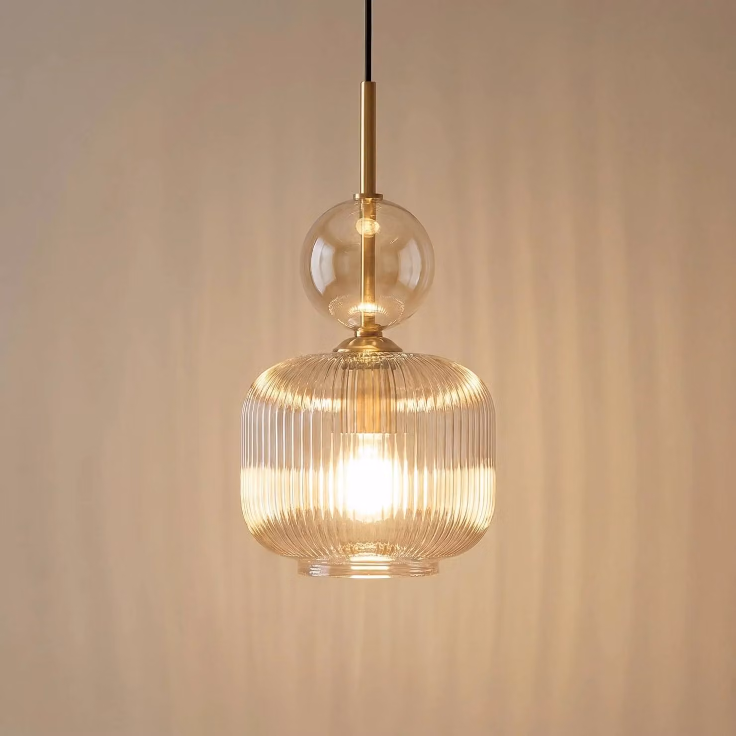 Lampada a sospensione Sophia TK Lighting, dimmerabile, Alluminio / Grigio / Zincato, Soggiorno / Sala da pranzo, Vetro, Moderno, Lampada a sospensione