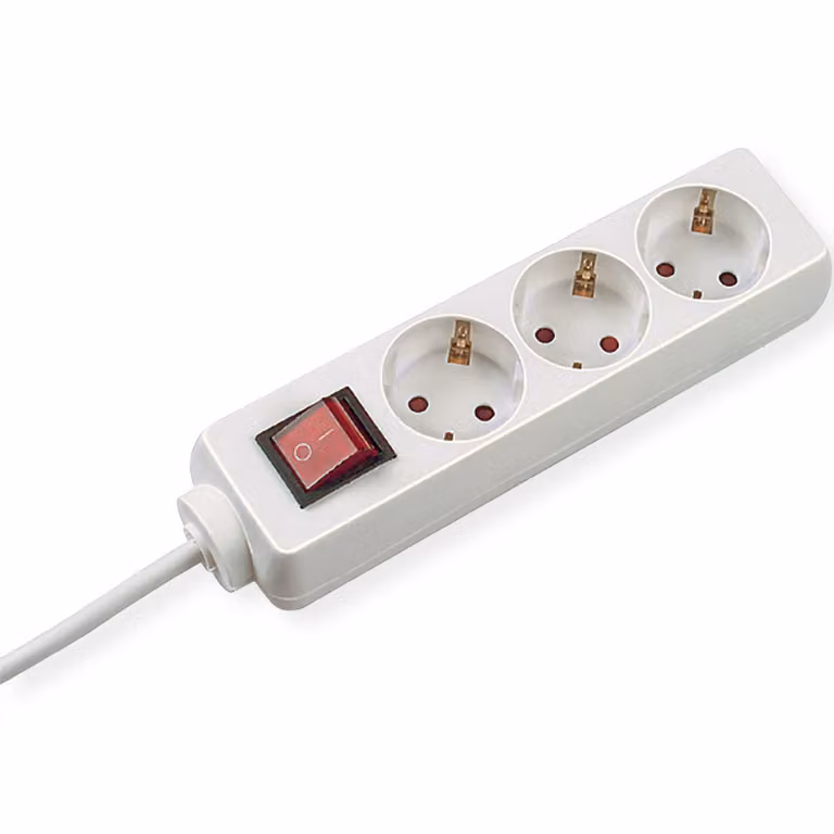 Bachmann SELLY 3xCEE7/3 bianco, cavo di alimentazione da 1,5 m, CEE7/7