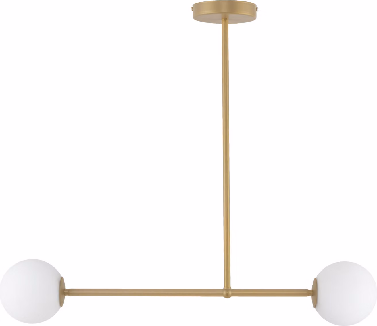 Lampada da soffitto moderna e minimalista in oro con due sfere di vetro Gama 2xG9 12W Sigma Lighting