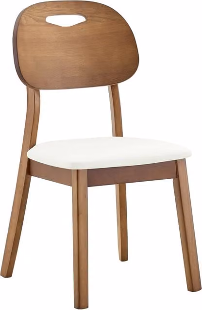 Lotto di 2 sedie da sala da pranzo 95,5 x 35,5 x 54 cm legno bianco, senza tavolo