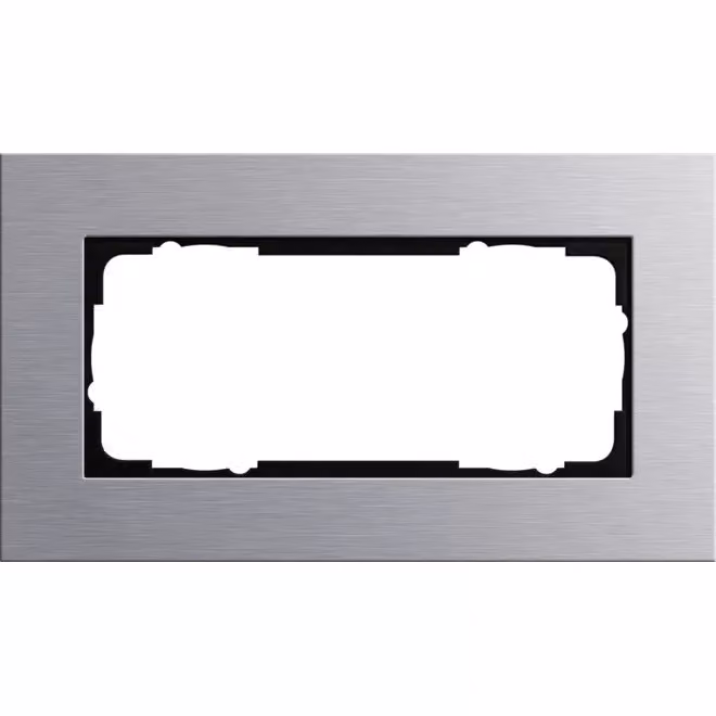 Gira 100217 Cornice di copertura doppia senza barra centrale Gira Esprit in alluminio