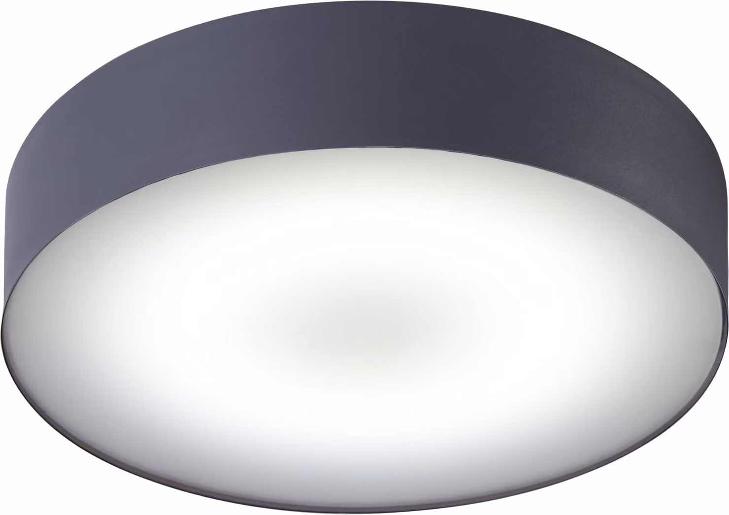 Plafoniera LED rotonda ARENA grigio grafite e bianco 18W, luce bianca neutra 1600 lm, materiale plastico, dimensioni: 9 x 40,5 x 40,5 cm, IP20, Nowodvorski Lighting