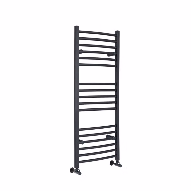 Scaldasalviette di Design Antracite - Termoarredo Bagno Curvo - 480W - Artle