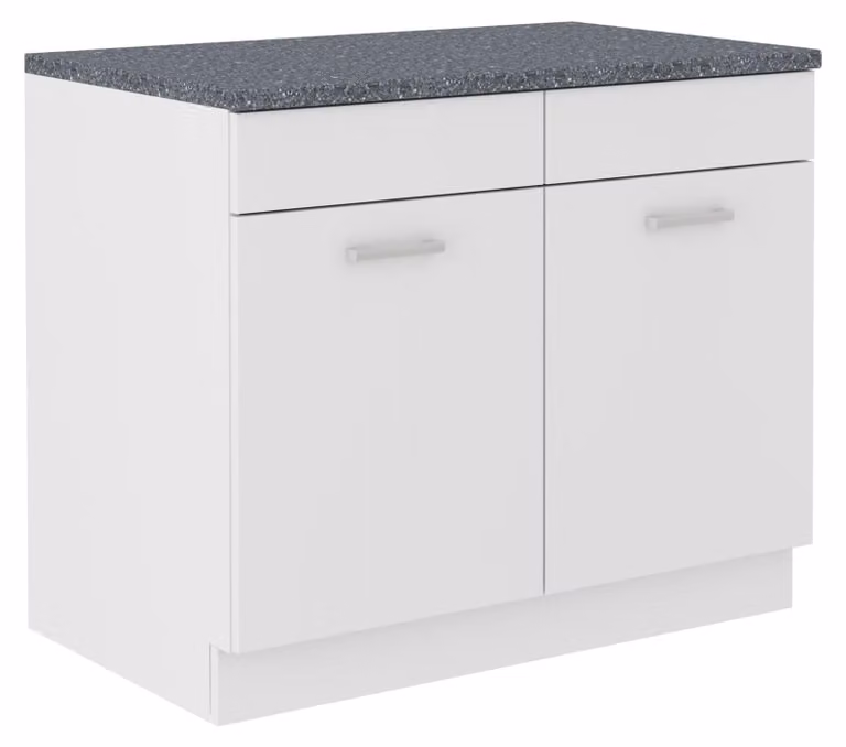 Mobile lavello Buffet Cucina Mario 100 Angolo cottura Cucina componibile Bianco