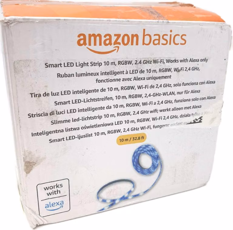 Amazon Basics Striscia luminosa LED 10m RGBW 2,4 GHz WLAN automazione domestica intelligente