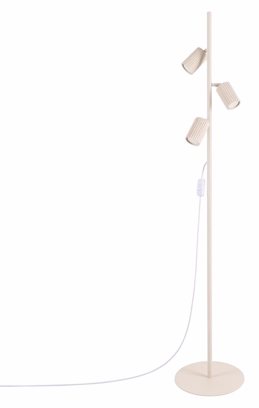 Lampada da terra KARBON 3 beige 3xGU10 10W in alluminio 155x30x30 cm Sollux Lighting