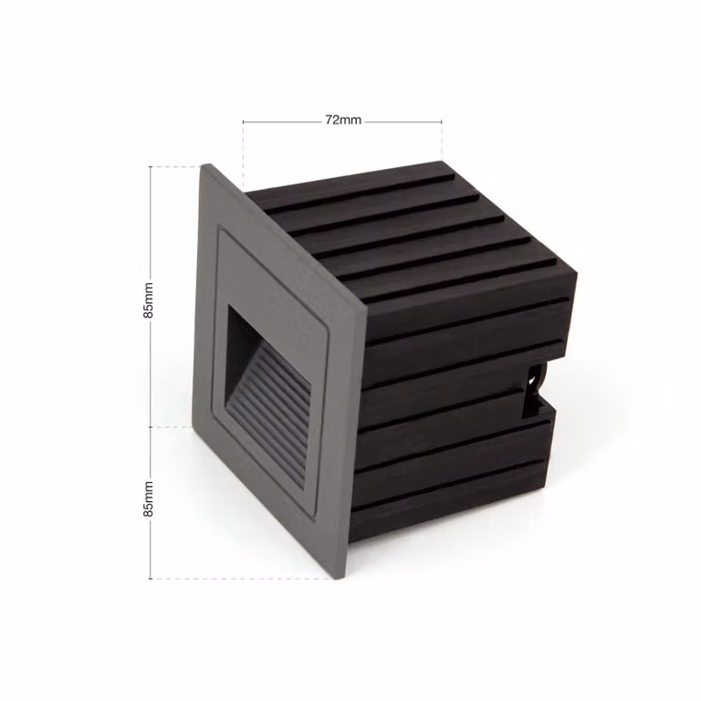 ORION Applique a LED da incasso Loro, antracite, larghezza 8,5 cm, alluminio Loro, Nero, Alluminio, Moderno, Applique da esterni