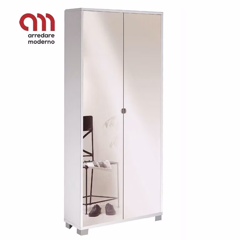 Armadio portascope 2 ante a specchio naturale Art.747SP