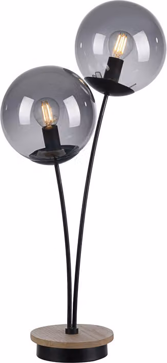 JUST LIGHT GERDA WIDOW Lampada da tavolo E14 max. 50 W a due luci, legno naturale 11390-79