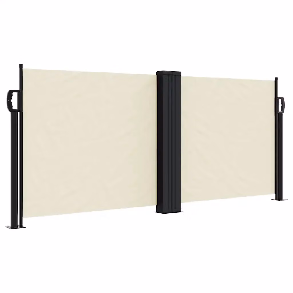 Tenda da sole laterale retrattile vidaXL beige in poliestere e acciaio L: 1000 cm, H: 100 cm – 2