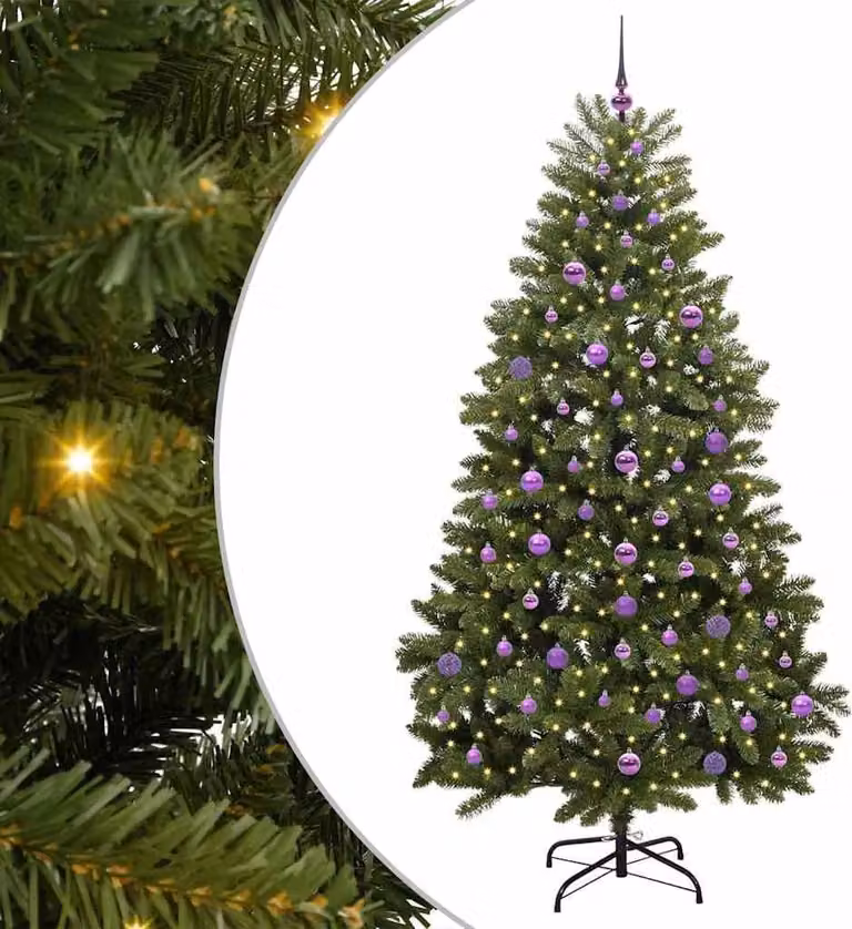 Albero di Natale artificiale Verde 210 cm PVC e Metallo
