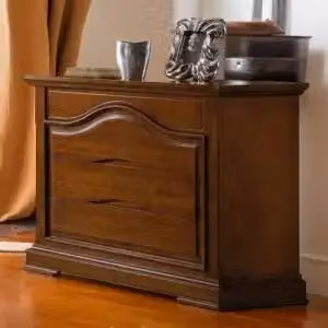 Comò cassettiera modello Londra in legno stile arte povera color noce KIVIO – 2
