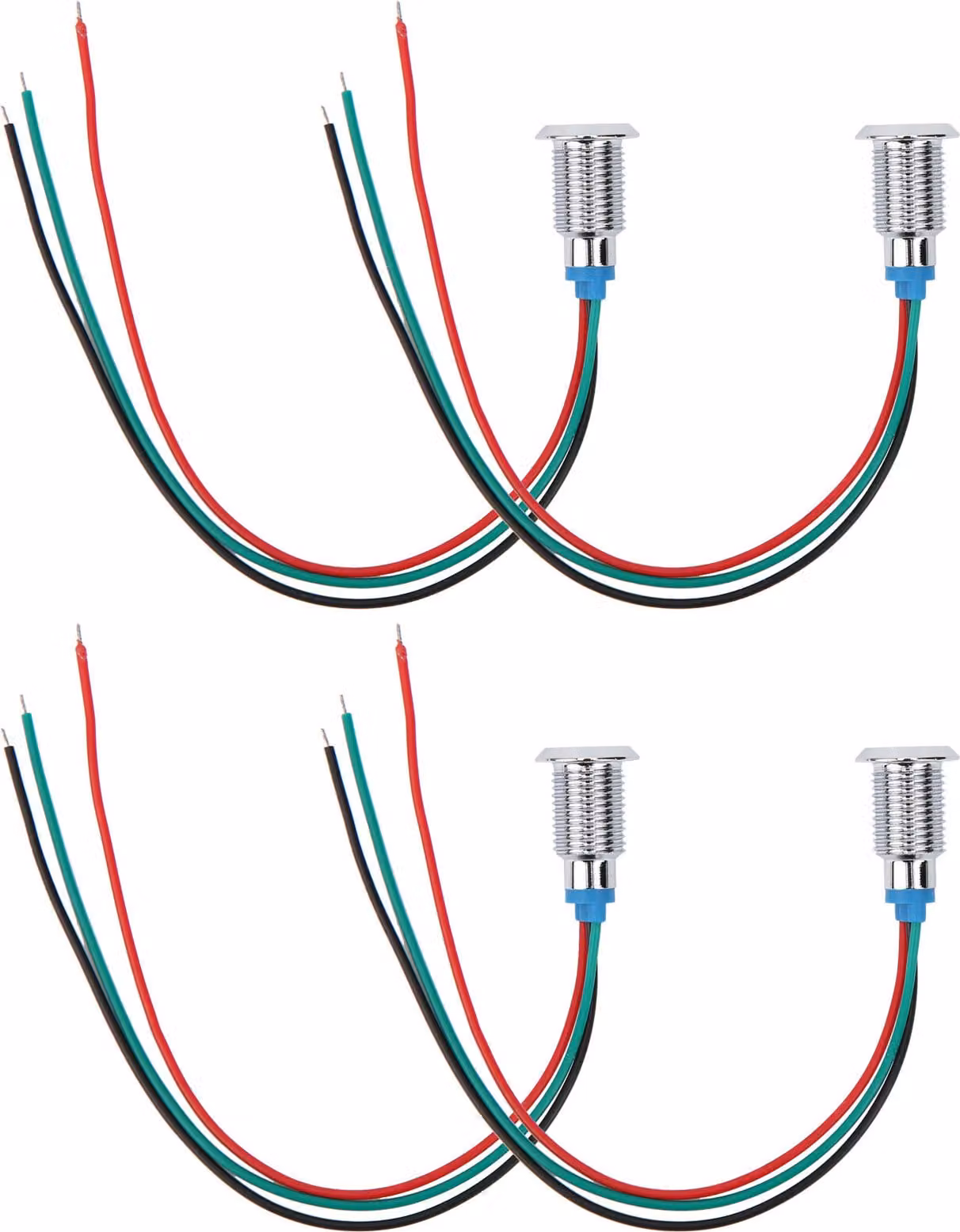 LED rotondi precablati, LED a doppio colore, mini LED rotondi, LED rotondi impermeabili, indicatore LED, LED