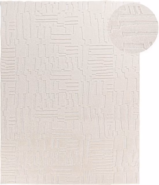 Tappeto moderno Tokko beige con design geometrico scandinavo L: 200 cm, P: 280 cm