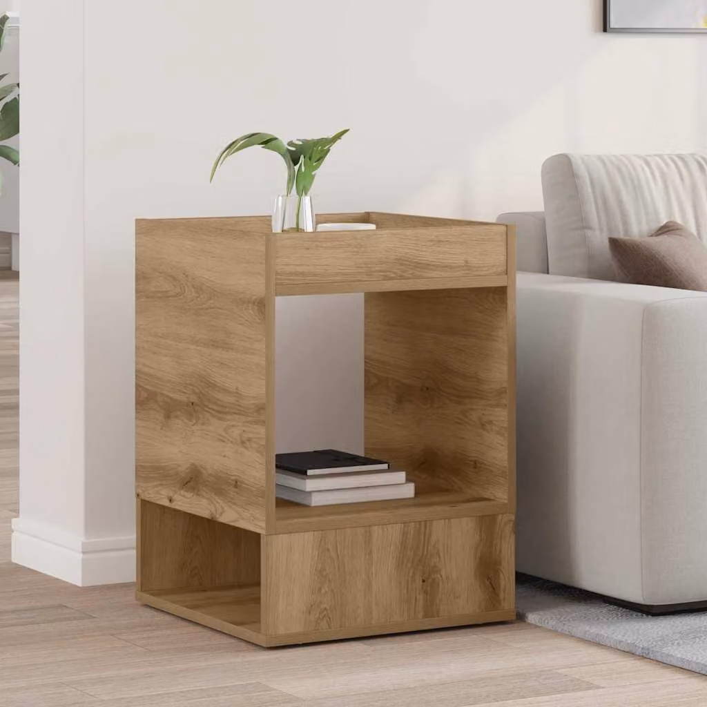 Tavolino moderno vidaXL in rovere marrone, L/P/H: 40 x 40 x 56 cm