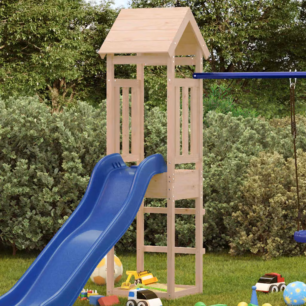 vidaXL Torre da Gioco 52,5x46,5x206,5 cm in Legno Massello di Pino