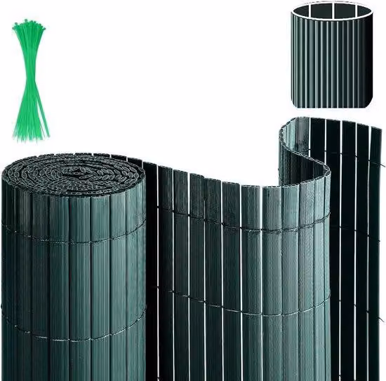 Pannello per la privacy - Paravento da balcone - Oscurante - 3 strati - 140 x 400 cm - Verde
