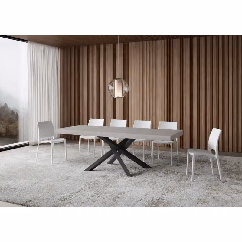 Tavolo allungabile Volantis Premium ITAMOBY con telaio Antracite e piano Cashmere, L/P: 120/380 x 90 cm – 2