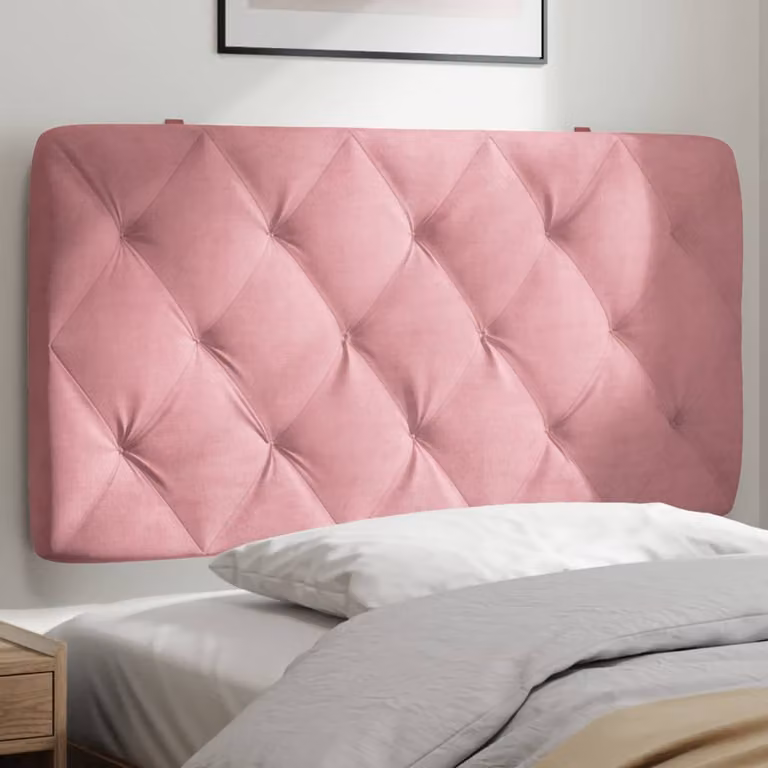 Cuscino Testiera vidaXL in Velluto Rosa, Larghezza: 100 cm