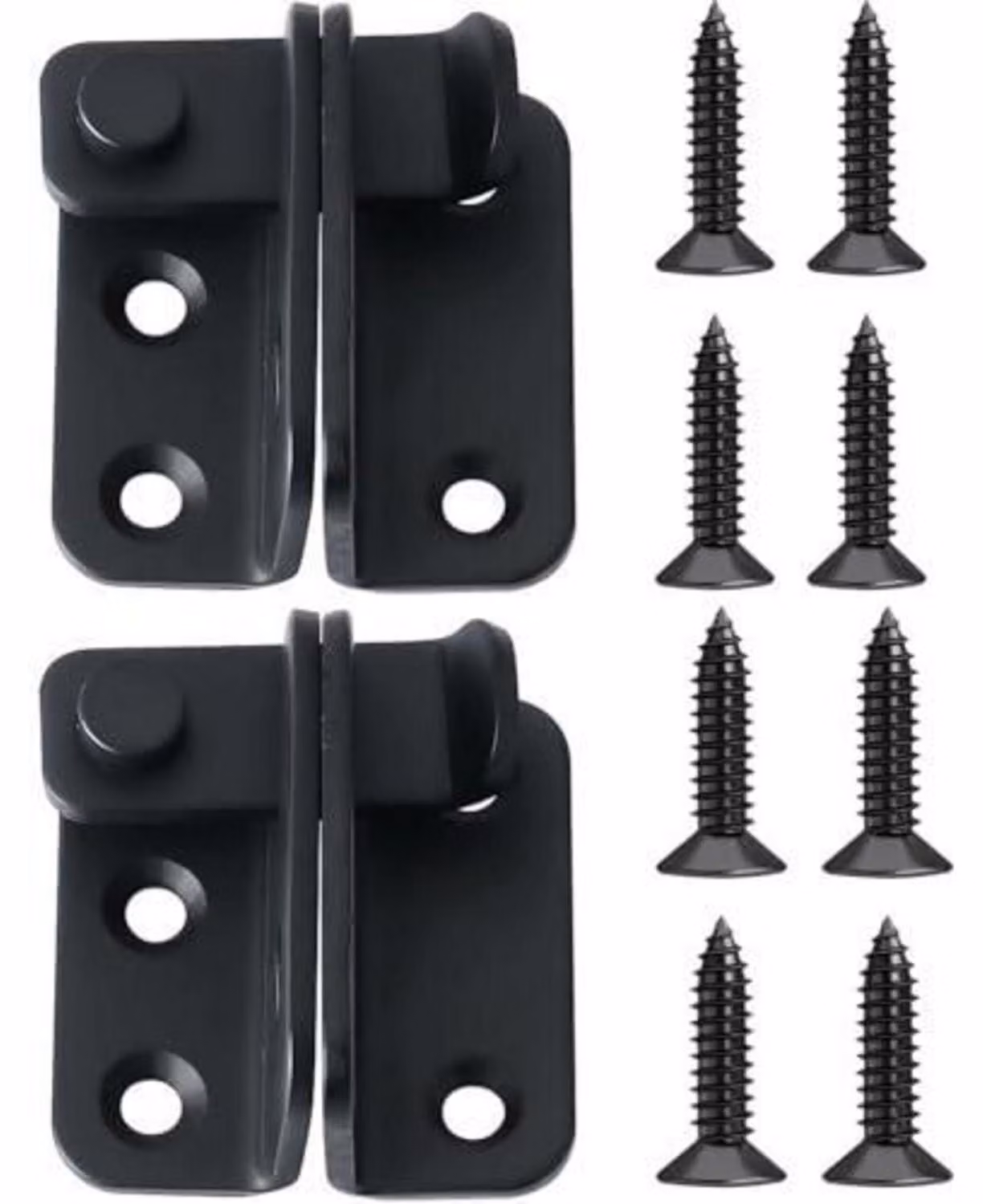 Chiusura per porta in acciaio inossidabile, 2 pezzi. Sottoserratura con foro per lucchetto, dimensioni 40x45 mm