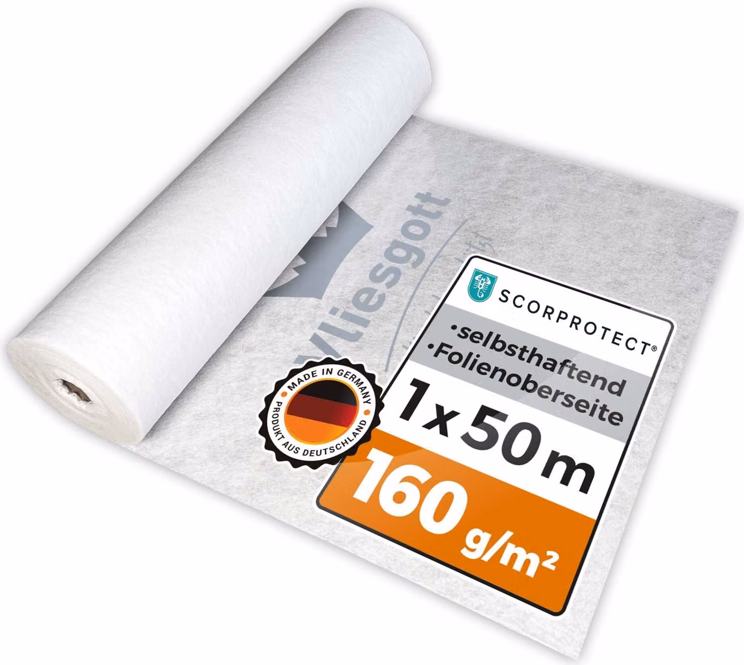 Scorprotect® BSV (stampato) Telo protettivo autoadesivo per pavimenti e scale 1 m x 50 m 160 g/m² con superficie in pellicola