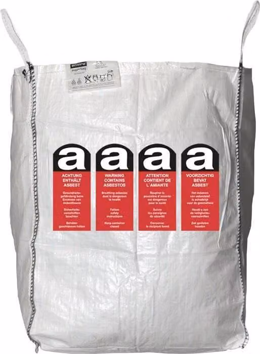 Borsa da trasporto L.900mm W.900mm H.1100mm Trgf.1000kg Impronta: Amianto