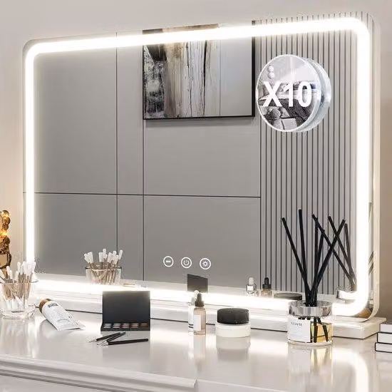 Specchio da trucco con luce a LED e regolatore di intensità