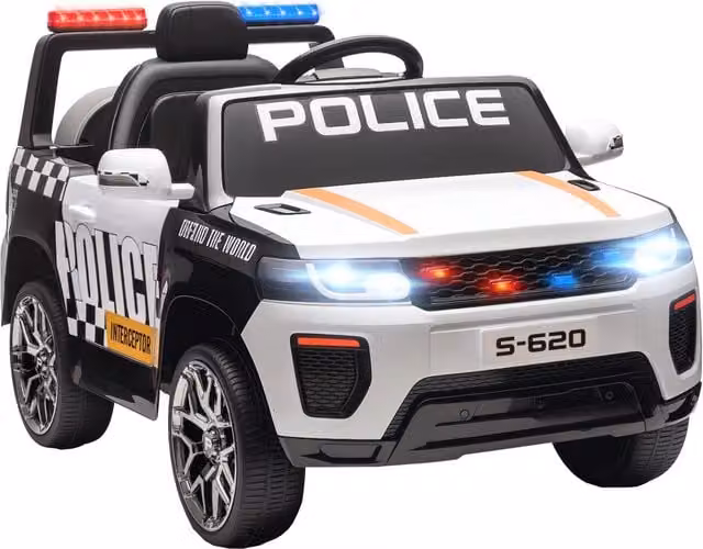 Auto Polizia Elettrica per Bambini ¨C Minimal ¨C Bianco