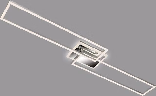 Lampada da soffitto a LED Briloner argento, dimmerabile con telecomando e funzione CCT, IP20